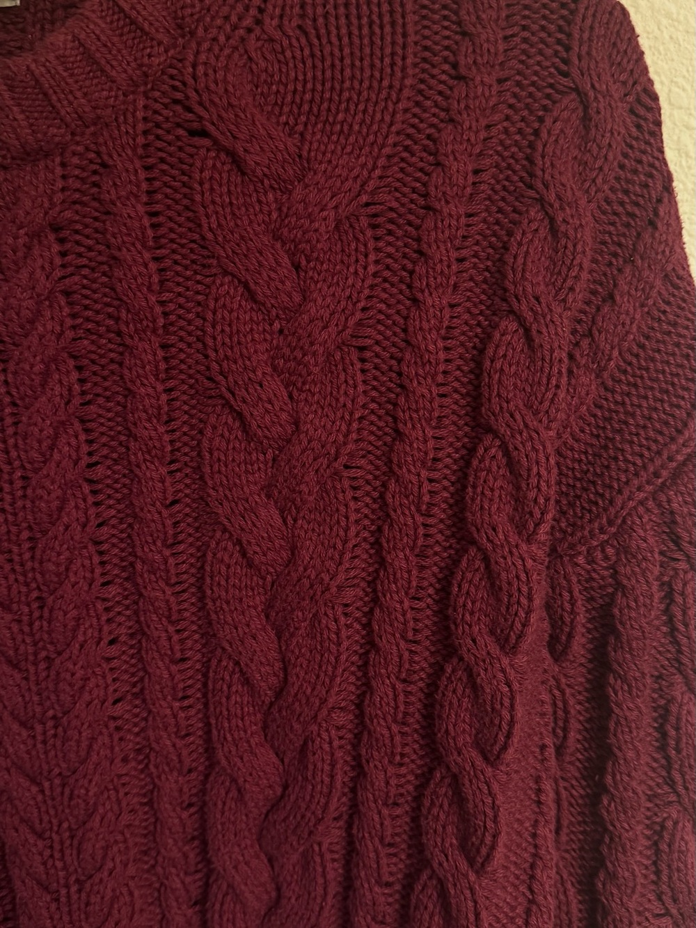J.Crew Cotton Women's Cable Knit Crewneck Sweater - Mulberry - Picture 4 of 6